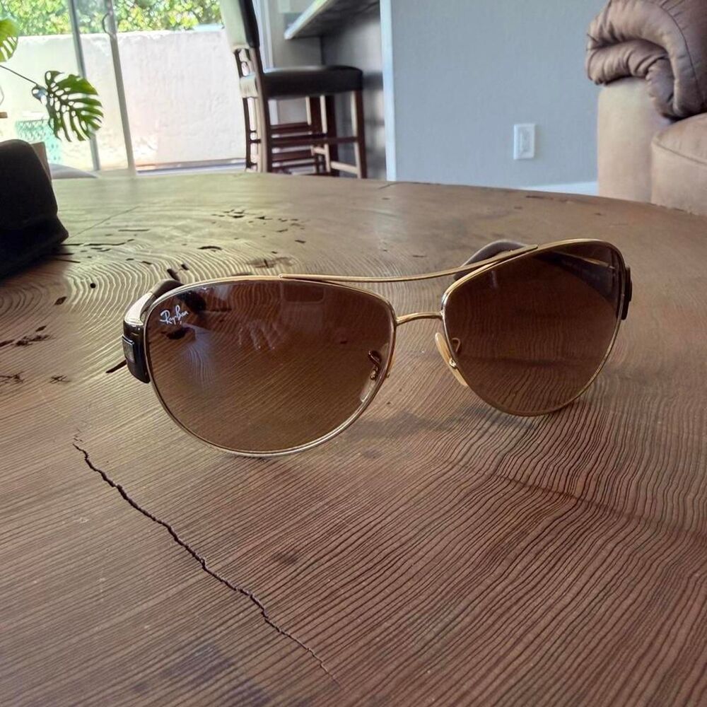 Ray-ban Women's Brown and Gold Sunglasses